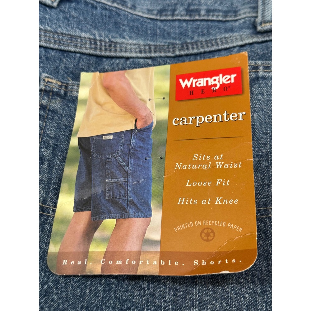 Vintage Y2K Wrangler Hero Carpenter Denim Shorts Early 2000s Made in Mexico NWT